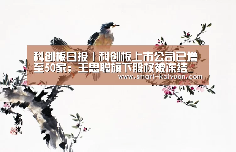 科创板日报丨科创板上市公司已增至50家;王思聪旗下股权被冻结_开元棋牌(图4) 开云体育APP